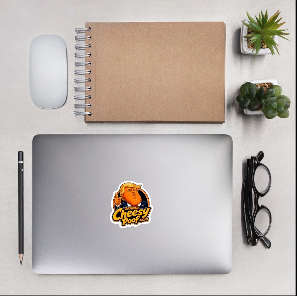 Orange Cheesy Poof Premium Vinyl Sticker